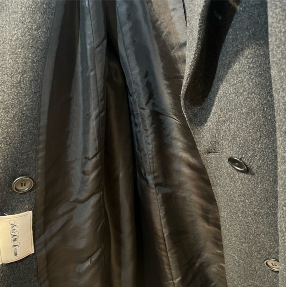 Fairbrooke Saks Fifth Avenue Womens Gray Wool Coat - Picture 8 of 10